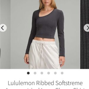 NWT Lululemon Athletica Ribbed Softstreme Asymmetrical Long Sleeve Shirt